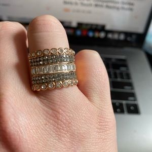 Rose gold dipped stunning statement ring